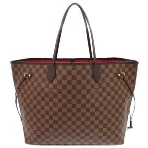 LOUIS VUITTON Neverfull GM Damier Ebene N51106 Tote Bag Brown Coated Canvas